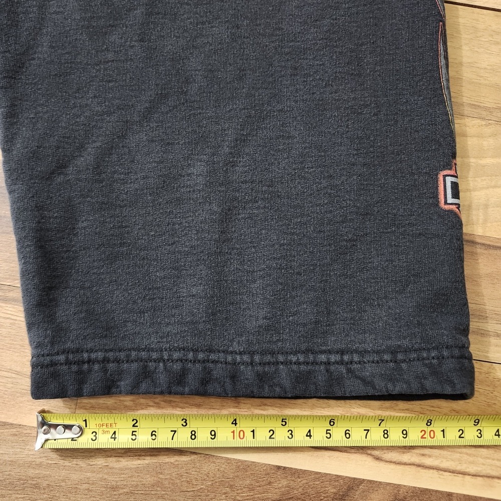 VTG Harley-Davidson Striking Flames Graphic Sweatpants Black Loose Fit Size XL - Picture 5 of 16